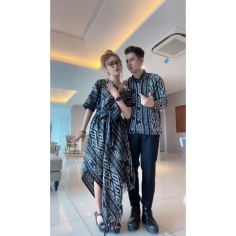 Jual [READY] Baju tenun couple raisa mididress set couple remaja dewasa ...