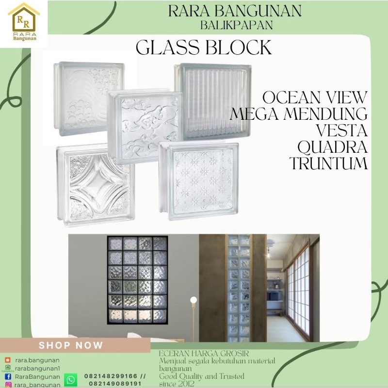 Jual Mulia Glass Block Balok Kaca 2020cm Shopee Indonesia 6695