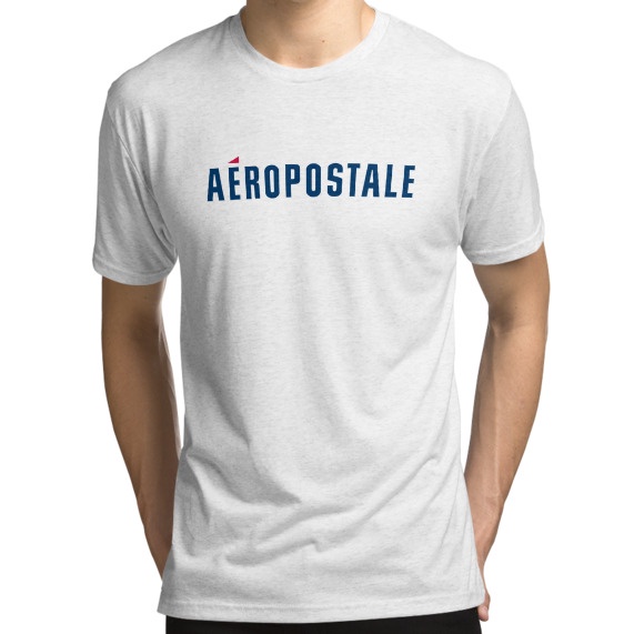 T-shirt Rouge Aeropostale Homme Taille L - Logo Graphique, Coton Doux