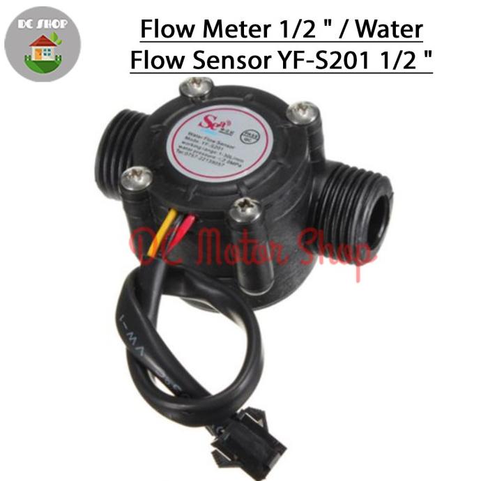 Jual Flow Meter 1/2 " / Water Flow Sensor YF-S201 1/2 " Dc-motor90 ...