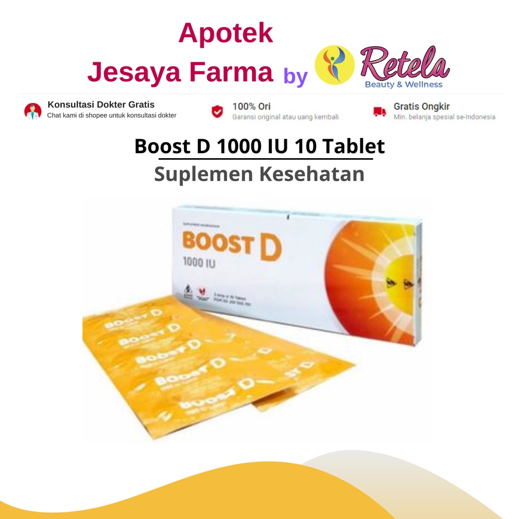 Jual BOOST D 1000 IU 1 BOX 3 STRIP | Shopee Indonesia