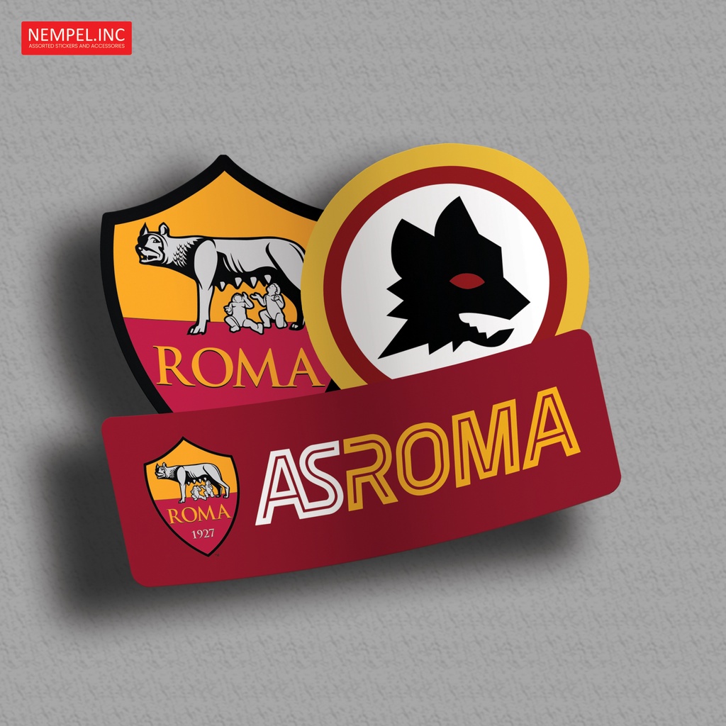 Jual Sticker Stiker Set AS Roma 003 (3pcs) | Shopee Indonesia