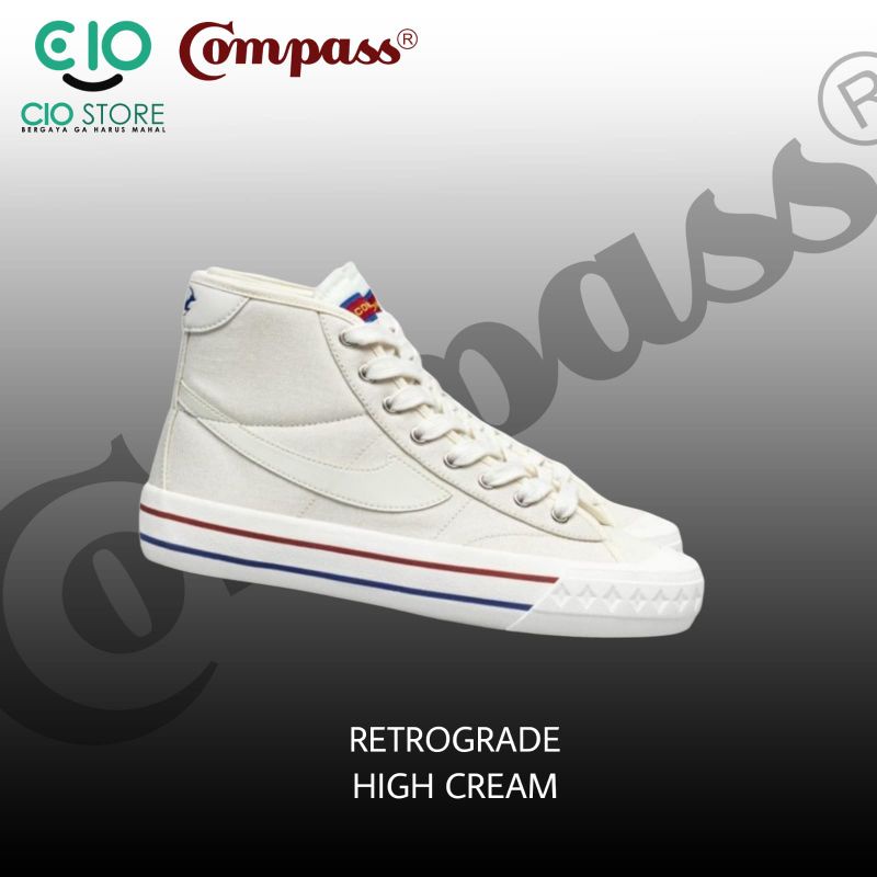 Jual Sepatu Compass Retrograde High Cream Original Shopee Indonesia