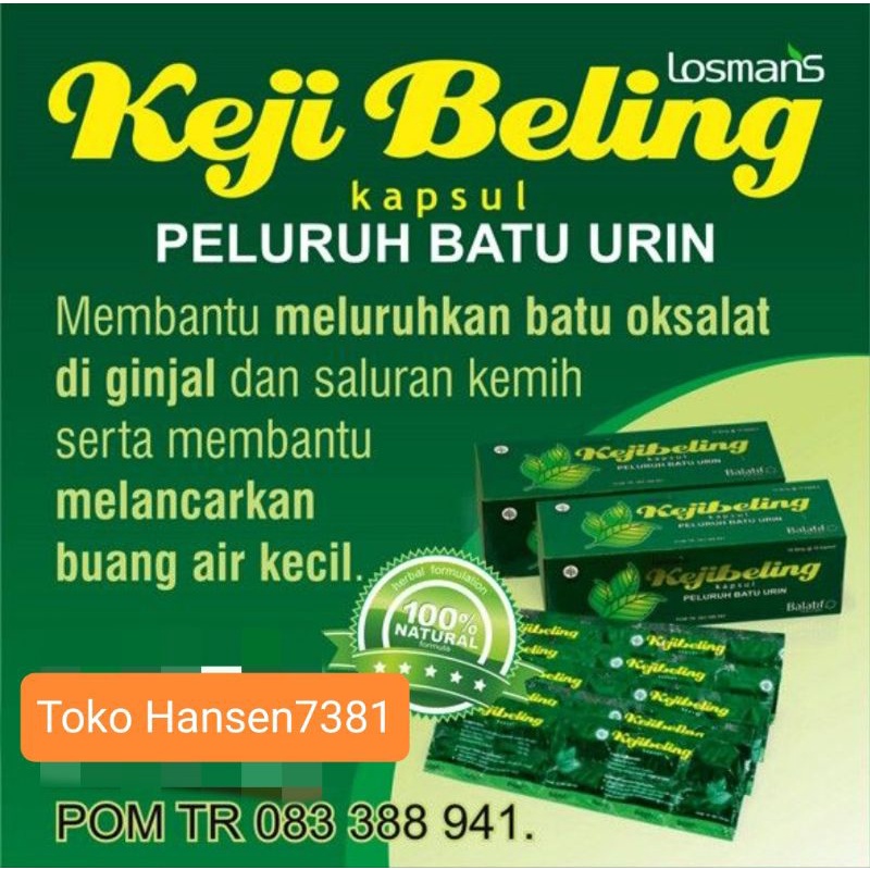 Jual ECER Keji Beling PerStrip Isi 10 Obat Anyang Anyangen Dan Batu ...