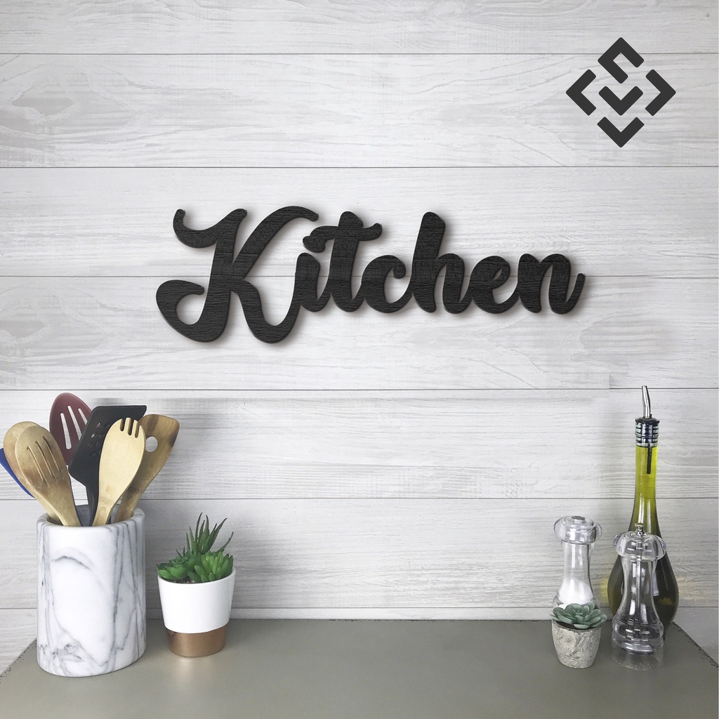 Jual Dekorasi Kitchen Kayu Timbul / Tulisan Kitchen Huruf Kayu Hiasan ...