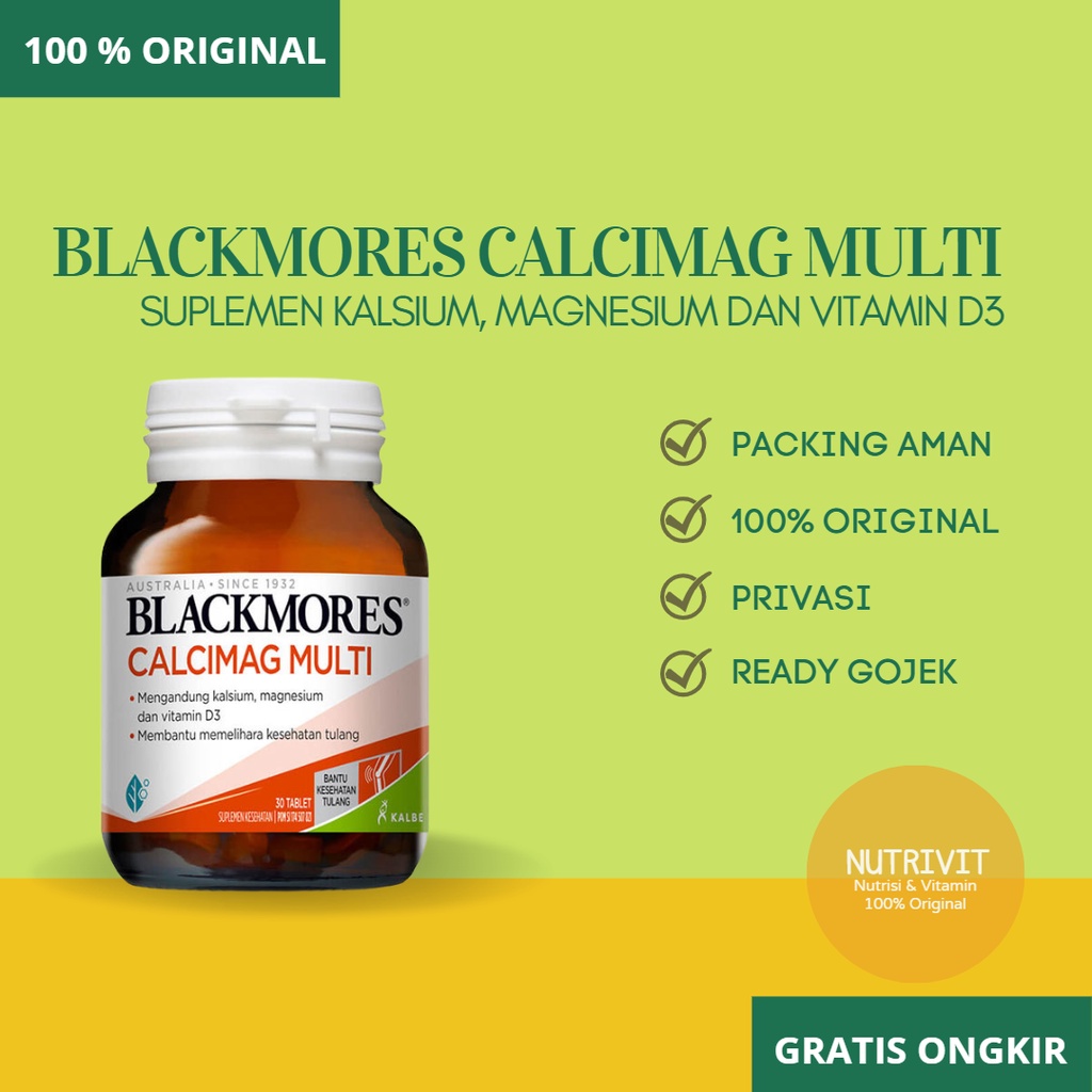 Jual Blackmores Calcimag Multi 60 Kapsul Suplemen Tulang | Shopee Indonesia
