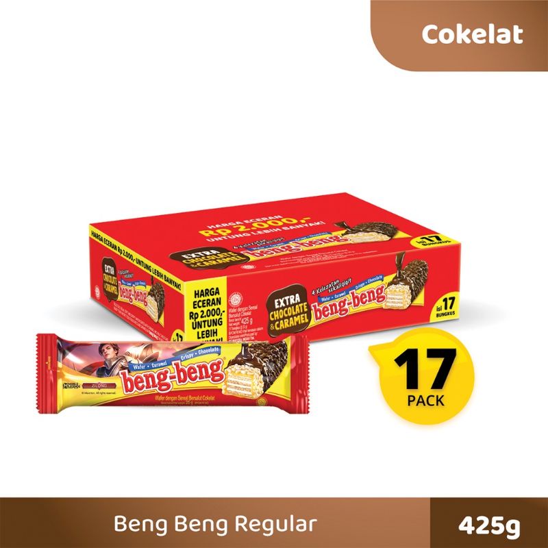 Jual Beng Beng BOX BengBeng Reguler Extra Chocolate & Caramel Crispy ...