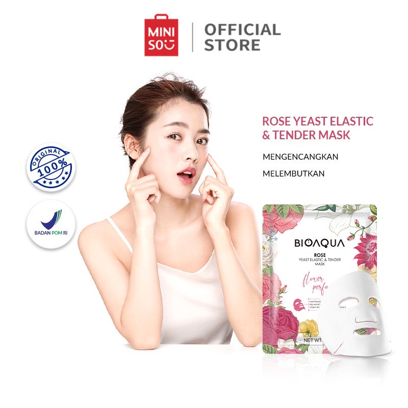 Jual [terbaru] Miniso X Bioaqua Masker Wajah Bpom Facial Sheet Mask