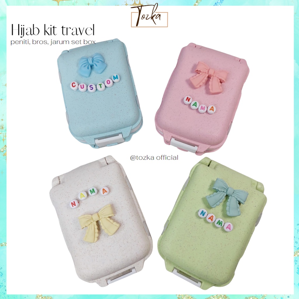 Jual Hijab kit travel I box aksesoris hijab I compact hijab kit I Paket ...