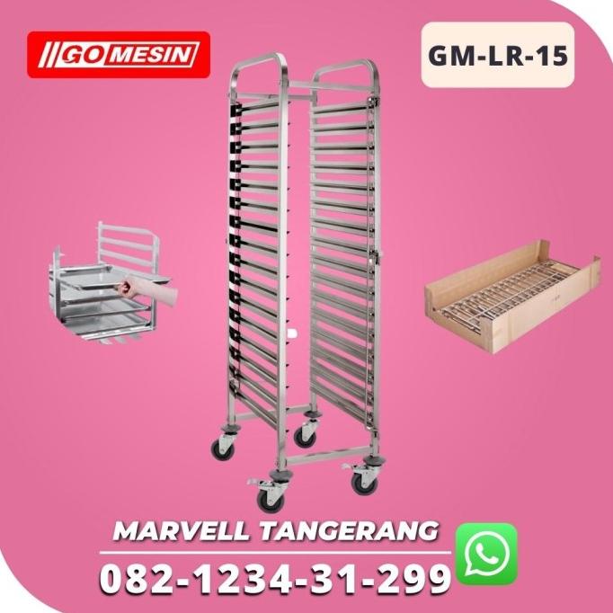 Jual Rak Troli Loyang Susun Trolley Roti Bakery Stainless Gm Lr A Shopee Indonesia