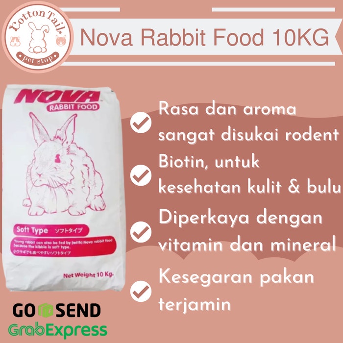 Jual NOVA ZAK 10 KG Rabbit Food 10kg - Makanan Kelinci Marmut (Khusus ...