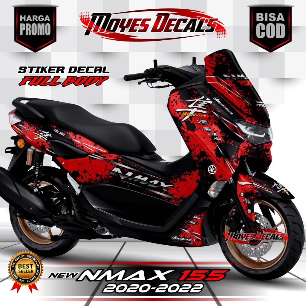 Jual Decal Nmax New Motif Hayabusa Warna Merah Full Body Shopee