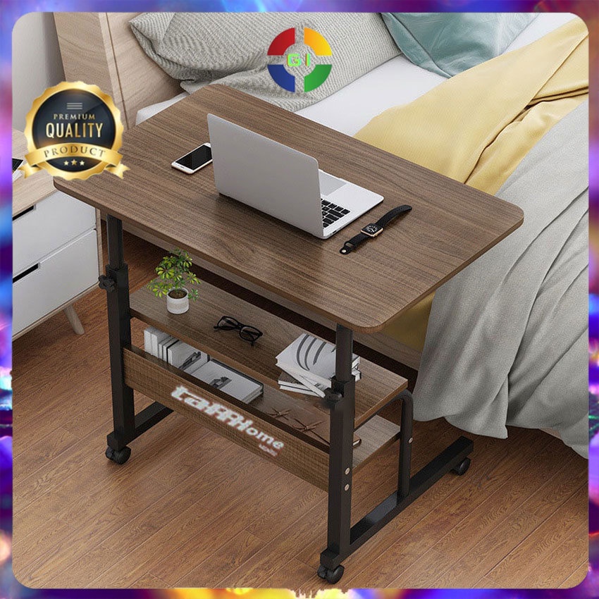 Jual Meja Rak Laptop Portable Laptop Desk Tiga Tingkat Brown COD ...