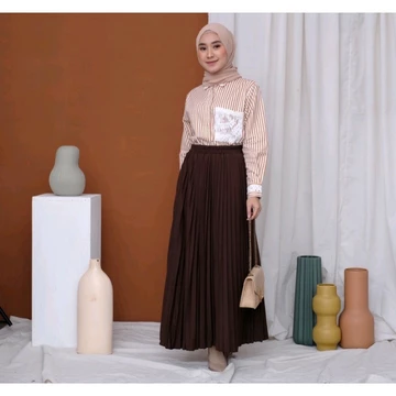Rok Plisket Panjang Mayung Bahan Hyget Premium Ready 27 Warna Part1