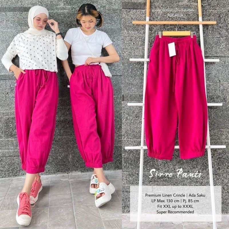 Jual SIRRO PANTS LINEN CRINKLE PREMIUM Shopee Indonesia