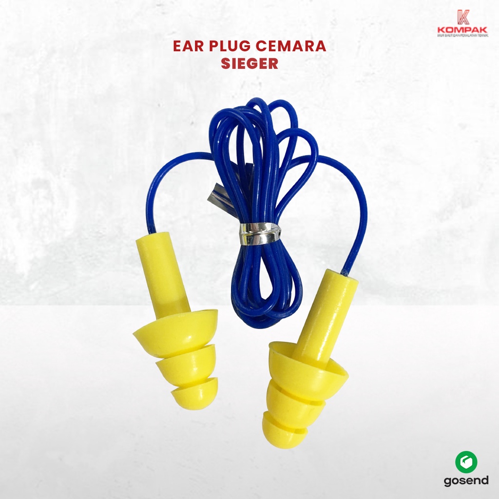 Jual Earplug Cemara Sieger Corded Penutup Safety Telinga Ear Plug