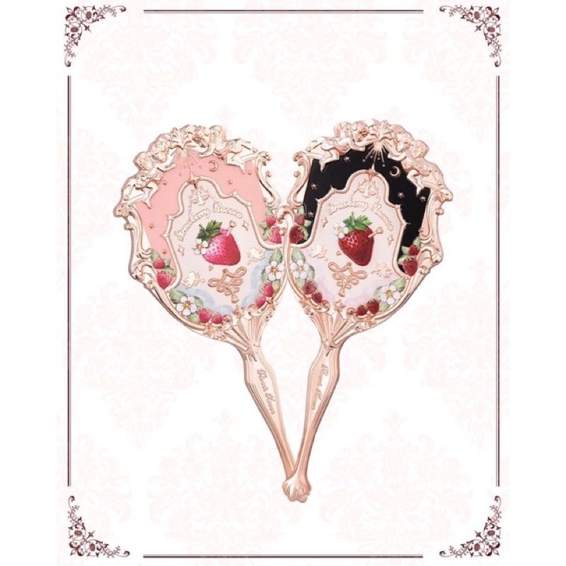 Flower Knows Strawberry Rococo Hand Mirror - Soft Pink