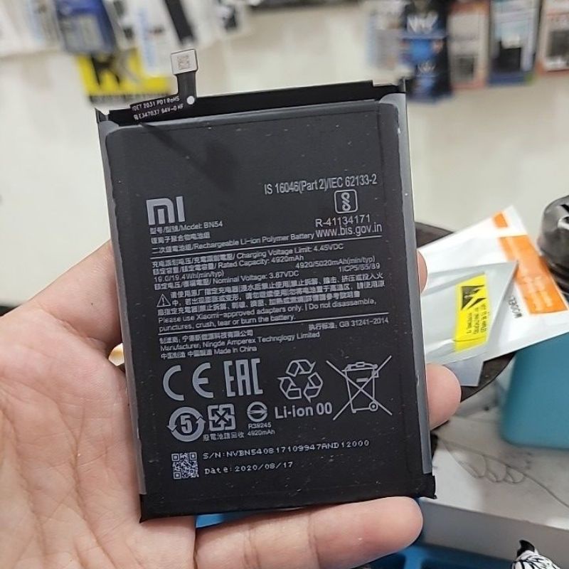 Jual baterai bn54 original cabutan second redmi 9 note 10 pro note 9 ...