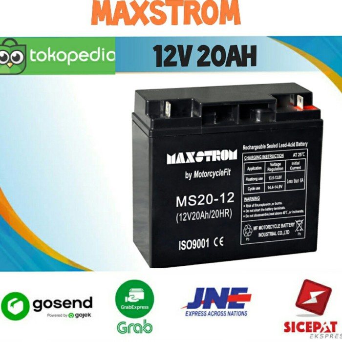 Jual AKI UPS 12V 20AH MAXSTROM AKI VRLA 12 20AH ORIGINAL BRST QUALITY