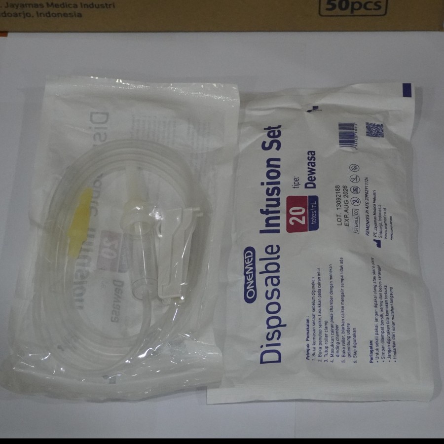 Jual Infusion Set Dewasa OneMed / Infuset / Selang Infus ONEMED Box isi ...