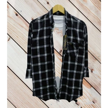 Flannel Lengan Panjang Casual Pria