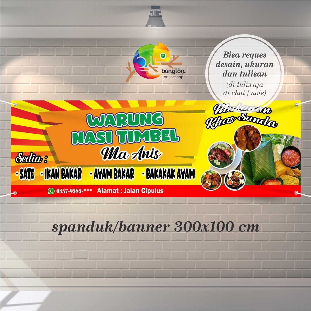 Jual Spanduk, Banner Warung Nasi Timbel | Shopee Indonesia