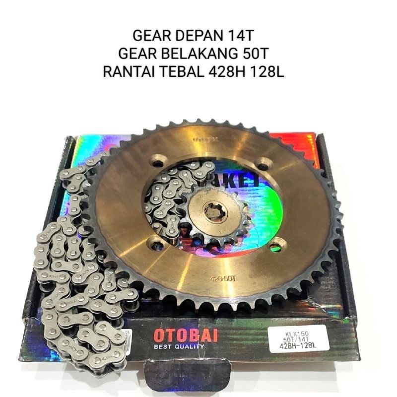 Jual Gear Gir Paket Depan Belakang Set Rantai Klx Klx T T