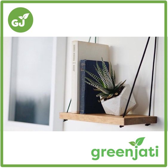 Jual GREENJATI Rak Gantung Ambalan Tali Rak Dekorasi dinding Rak Bunga ...