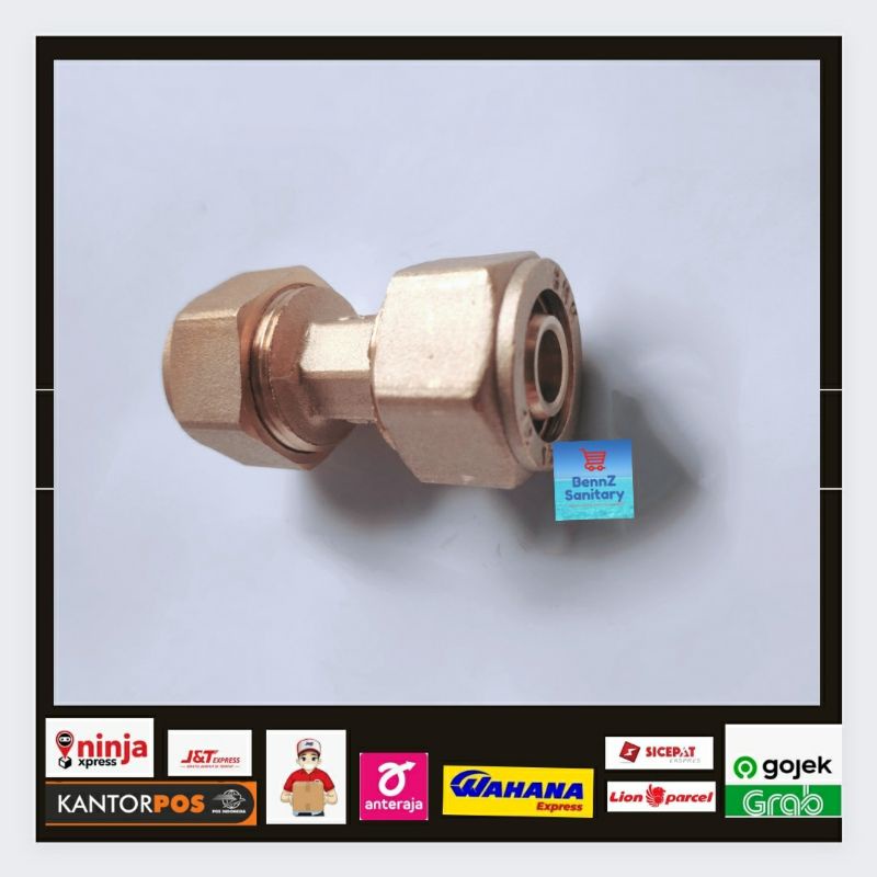 Jual knee sambung kuningan ukuran 1/2/keni/napple sambung untuk ...