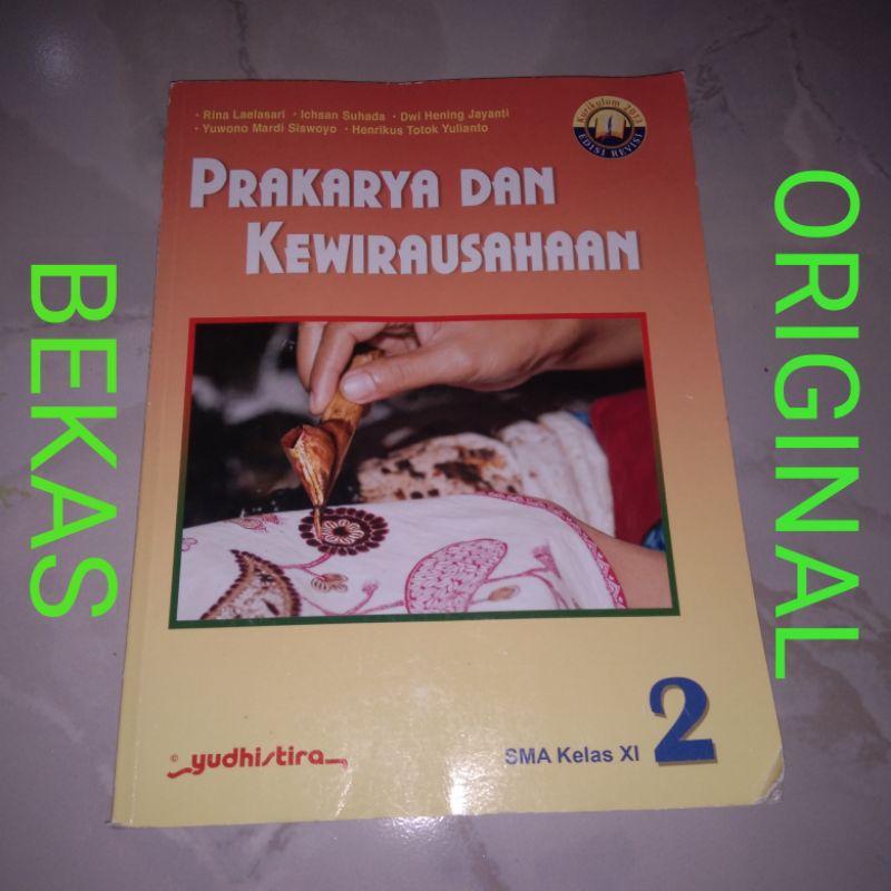 Jual Buku Prakarya Dan Kewirausahaan Kelas 11 XI 2 SMA Yudhistira ...