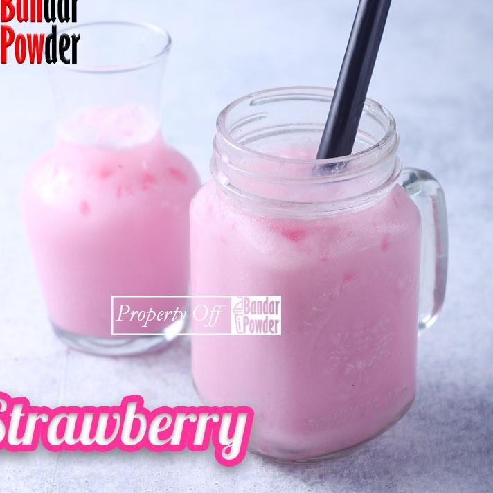 Jual Bubuk Minuman Strawberry 1kg Serbuk Thai Tea dan Bubble Drink