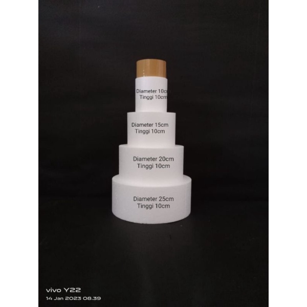 Jual Styrofoam Dummy Cake Set 4 Susun Tinggi 40cm Gabus Kue Tingkat