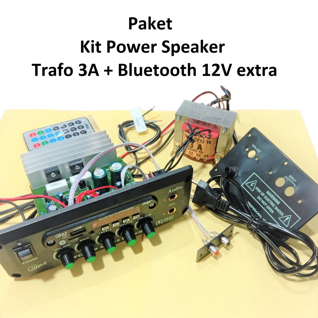 Jual Kit Power Speaker Aktif Mono Bluetooth Trafo 3A Extra 12V Shopee