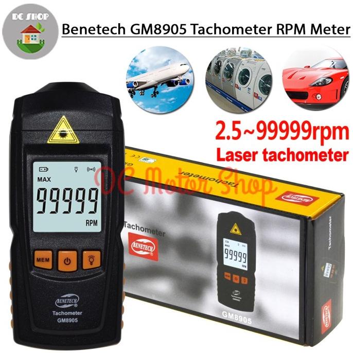 Jual Benetech GM8905 Tachometer Alat Ukur Putaran Laser Digital RPM ...