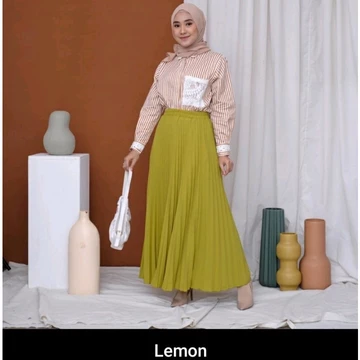 Rok Plisket Panjang Mayung Bahan Hyget Premium Ready 27 Warna Part1