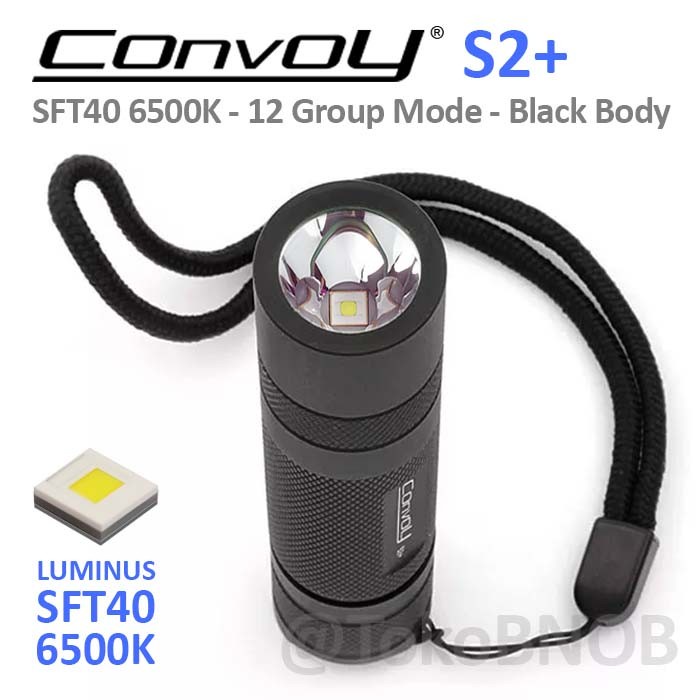 Jual Murah Black Convoy S2 Luminus Sft40 Senter Led 6500k 12 Group