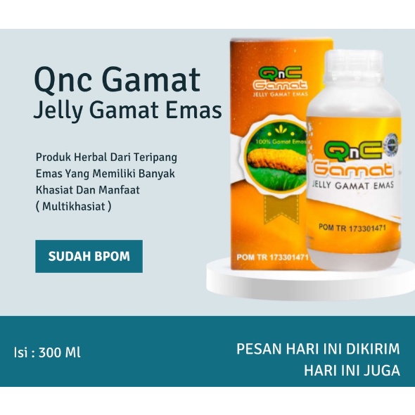 Jual Qnc Jelly Gamat Emas Asli 100 Original Ekstrak Teripang Emas Isi 300 Ml Shopee Indonesia 5599