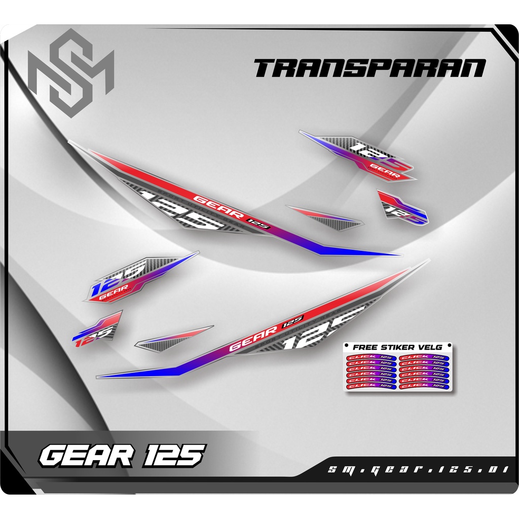 Jual Stiker Striping Decal Transparan Gear 125 - Sticker Yamaha GEAR ...