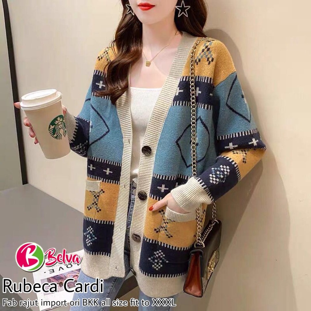 Jual RUBECA CARDI KARDIGAN RAJUT WANITA KOREA PREMIUM TEBAL ADEM ...
