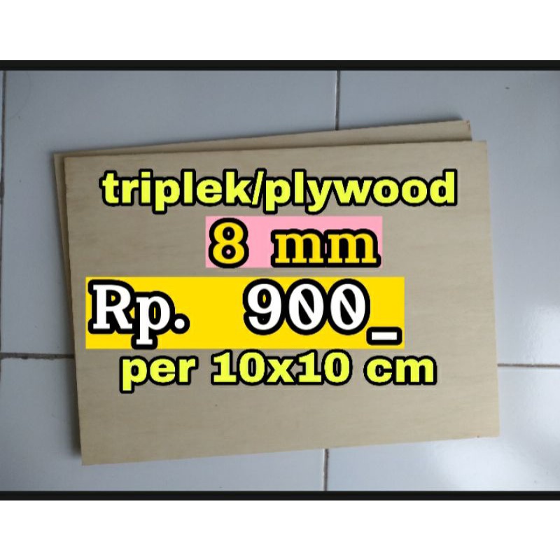 Jual potongan triplek 8mm /vplywood 8mm / triplek / plywood | Shopee ...