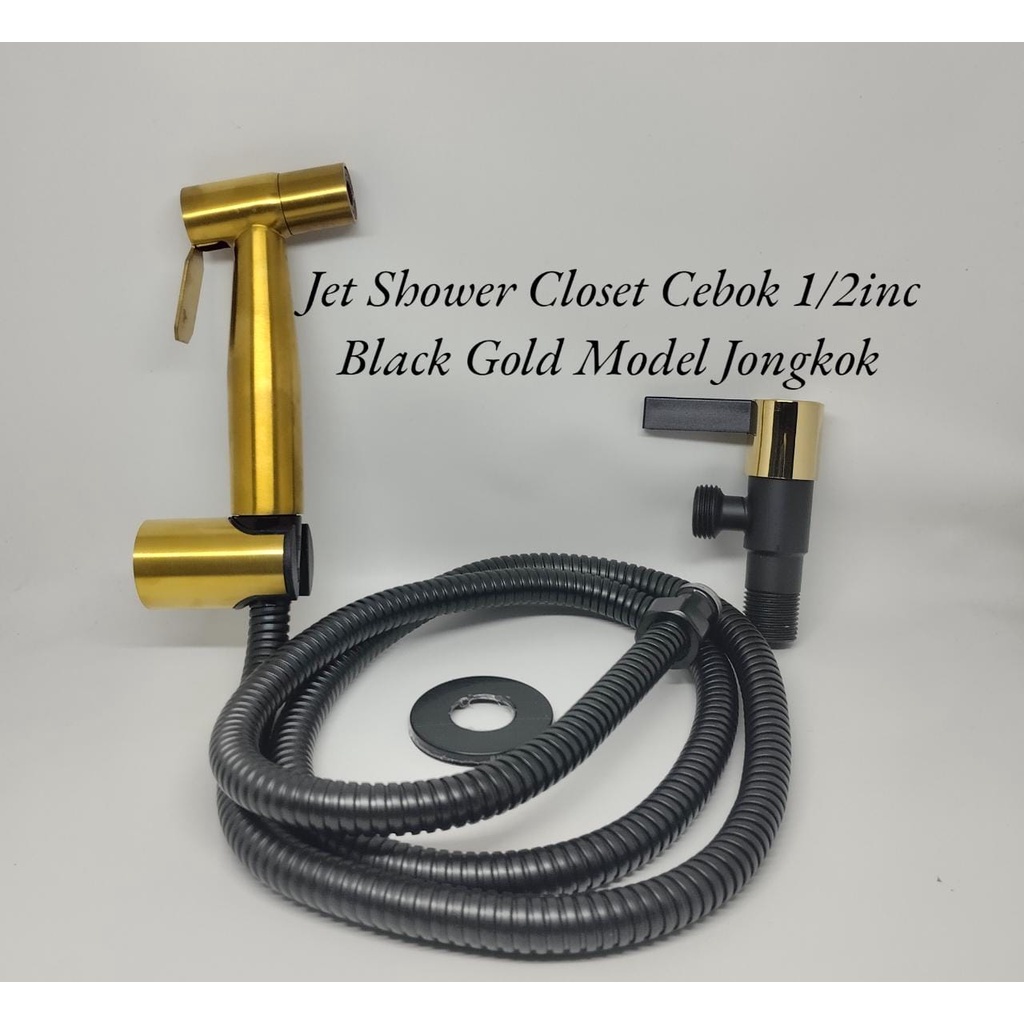Jual Jet Shower Hitam Gold Toilet/Jet Shower Kloset Kamar Mandi