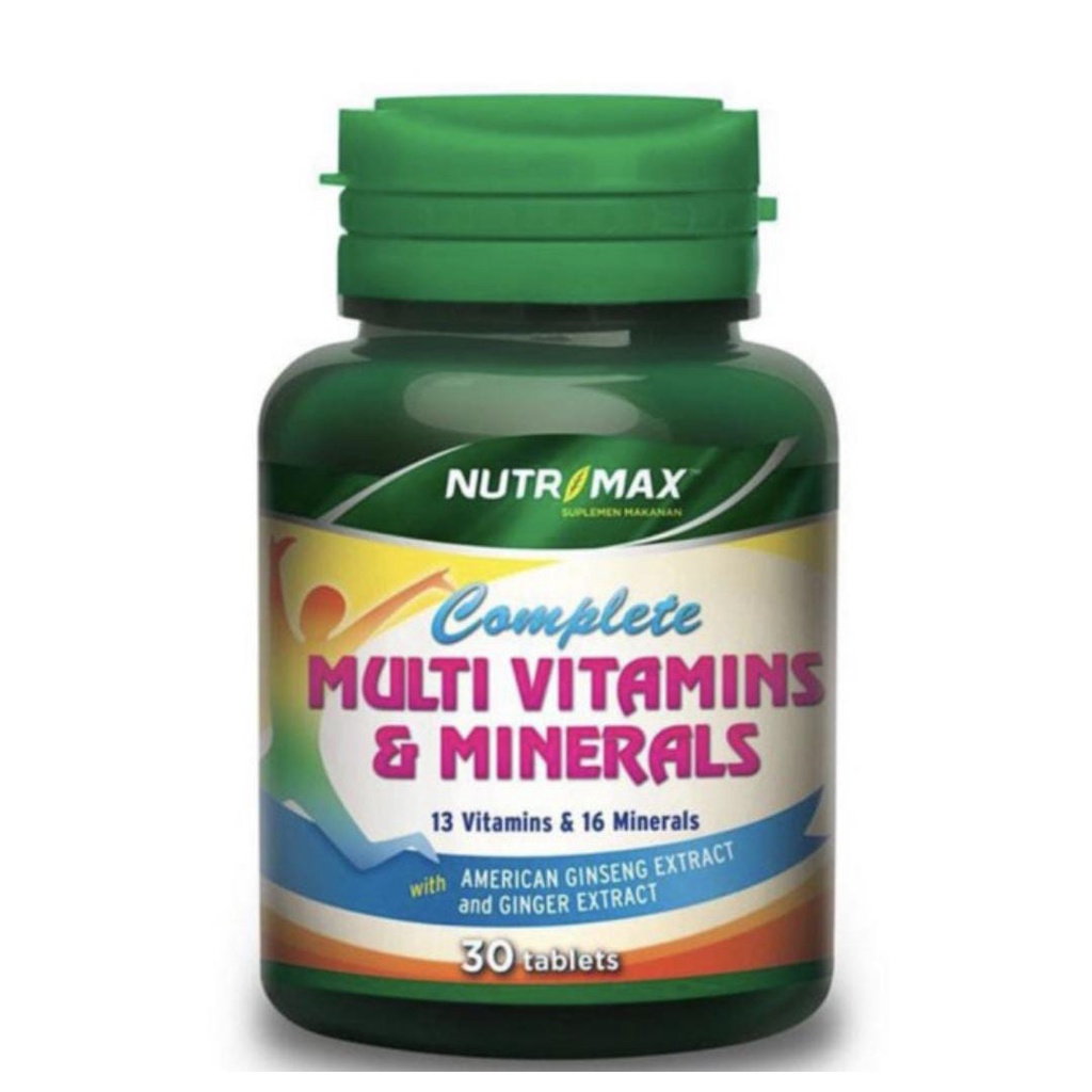 Jual NUTRIMAX COMPLETE MULTIVITAMINS & MINERALS ISI 30 & 60 TABLET