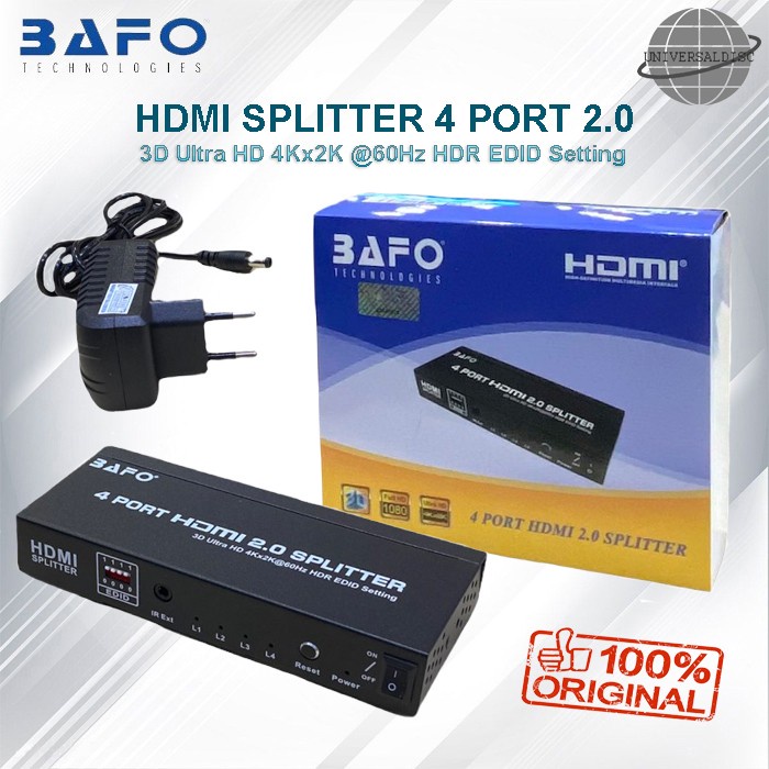 Jual Hdmi Splitter Port Bafo Original Shopee Indonesia