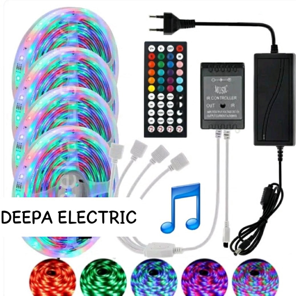 Jual Lampu Hias Dengan Remote Warna Warni Led Strips Rgb Meter Shopee Indonesia