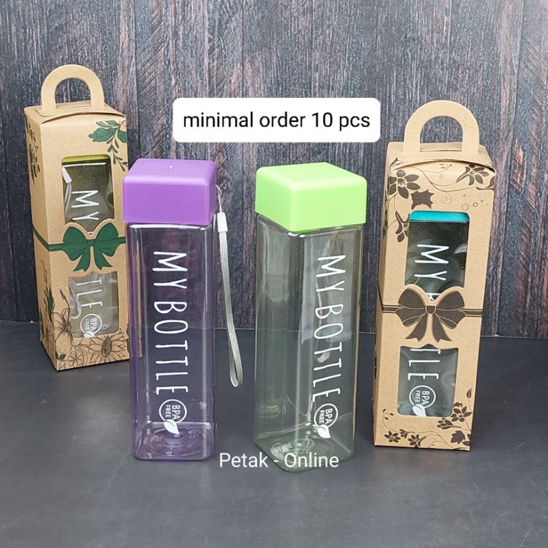 Jual BOTOL/ TUMBLER MY BOTTLE KOTAK KEMASAN BOX TENTENG Shopee Indonesia