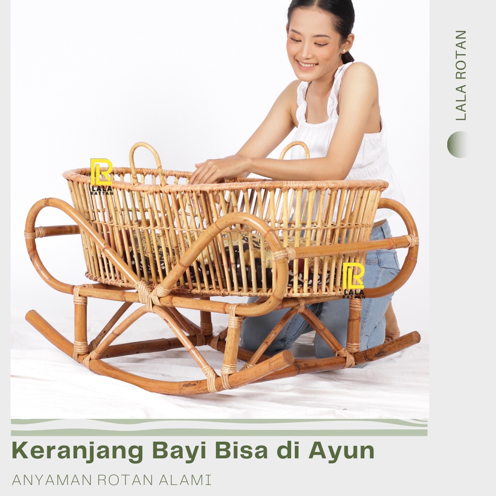 Jual Keranjang Ayunan Bayi Rotan Dengan Kasur Tempat Tidur Bayi Rotan Minimalis Shopee Indonesia