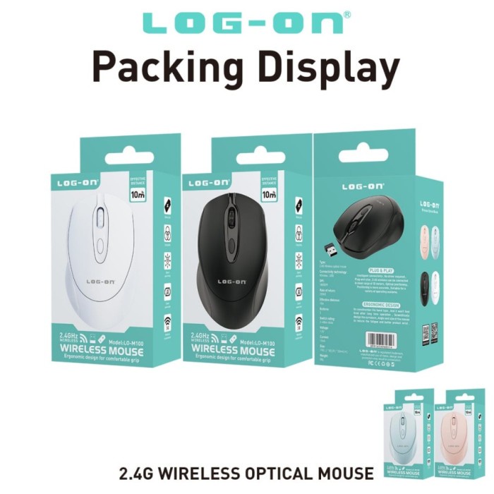 Jual MOUSE WIRELESS LOG ON LO-M100 2.4GHZ - MOUSE BLUETOOTH LAPTOP/PC ...