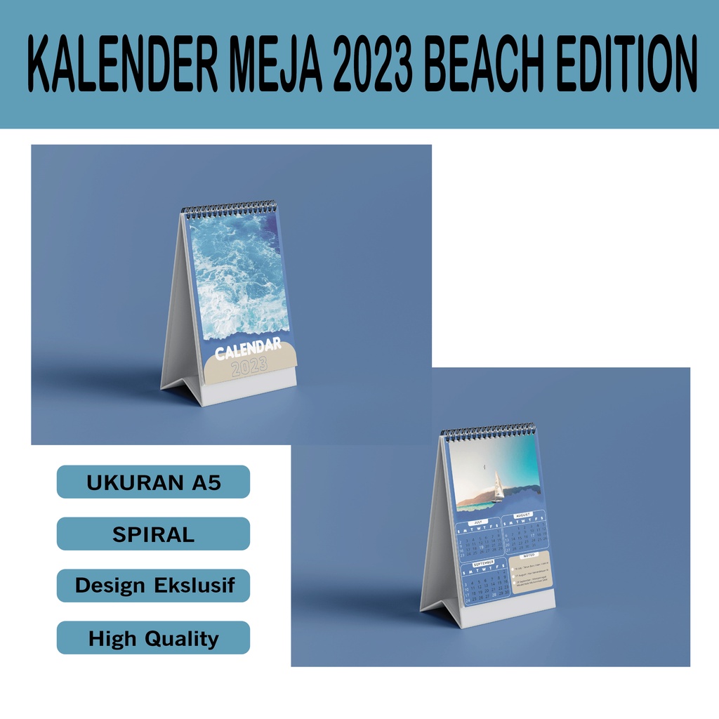 Jual KALENDER MEJA / DESK CALENDAR 2023 BEACH EDITION (POTRAIT