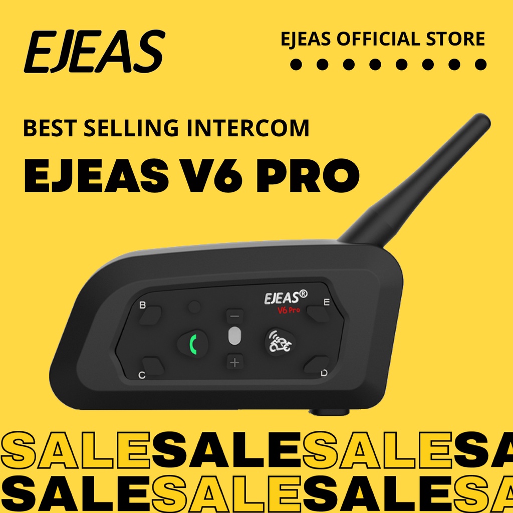 Jual EJEAS V6 PRO Intercom Helm 6 Riders Bluetooth Interkom Helmet Vnetphone Shopee Indonesia