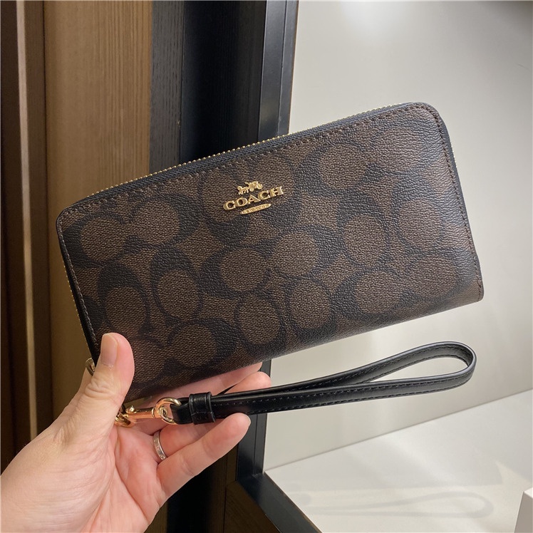 Jual Cocah Long Zip Around Wallet In Signature Canvas Cocah Tas